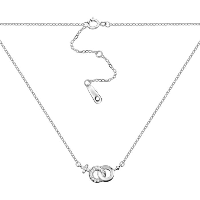 Срібне кольє з фіанітами. Артикул UG51NE56796