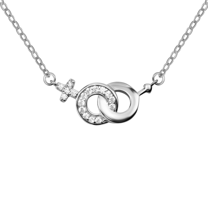 Срібне кольє з фіанітами. Артикул UG51NE56796