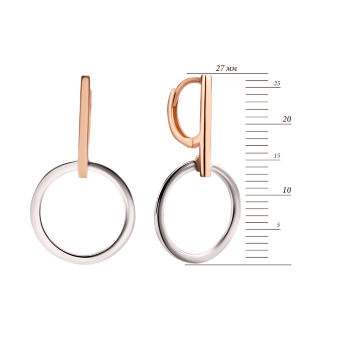 Золоті сережки. Артикул UG52/10/616 чб