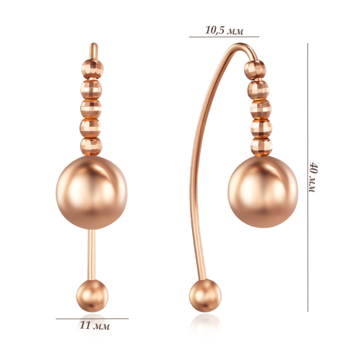 Золотые серьги. Артикул 02465-2/01/0