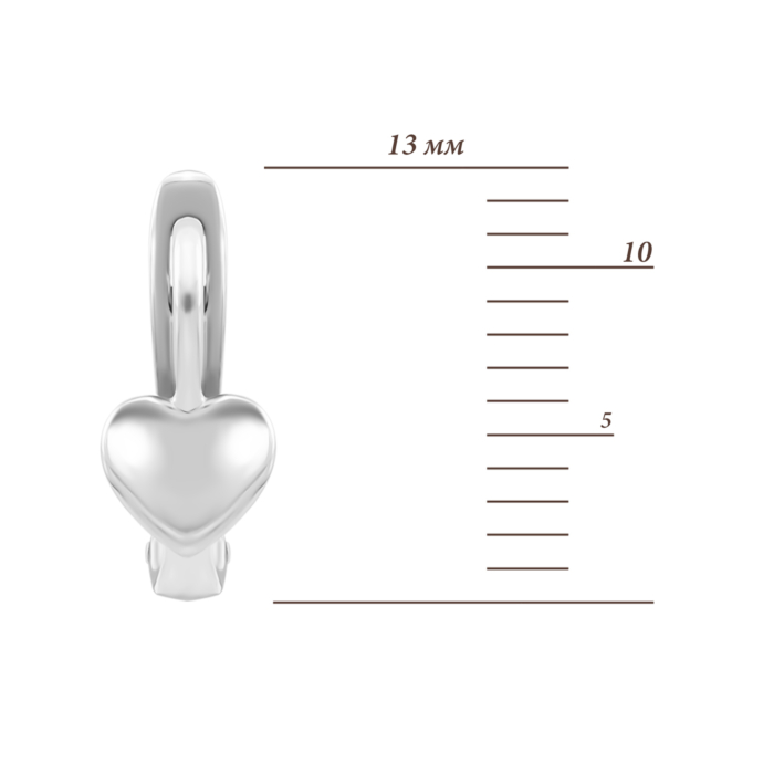 Золотые серьги Сердце. Артикул UG5200552210201