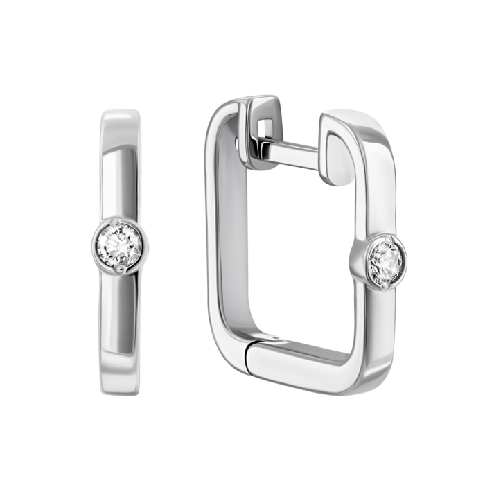 Золотые серьги с бриллиантами. Артикул UG5ЗК2019/1