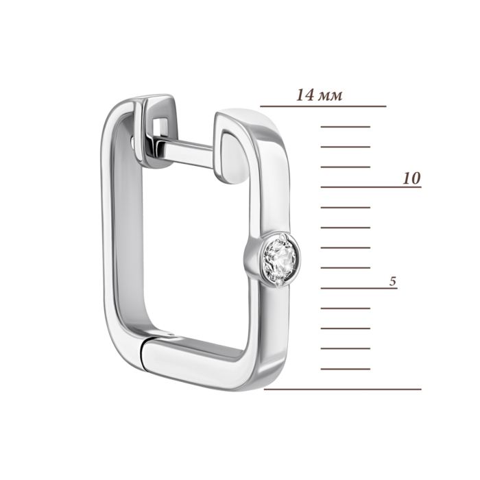 Золотые серьги с бриллиантами. Артикул UG5ЗК2019/1