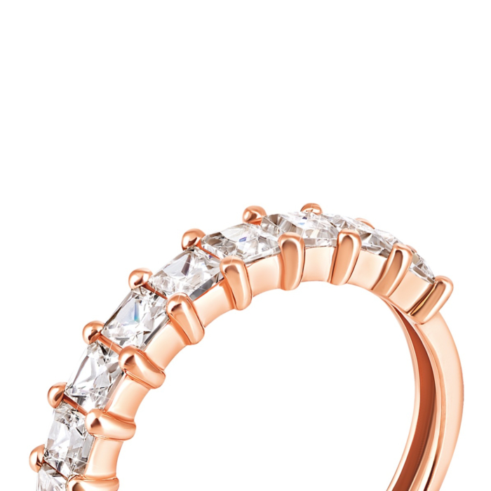 Золотое кольцо с фианитами. Артикул UG5КД2049