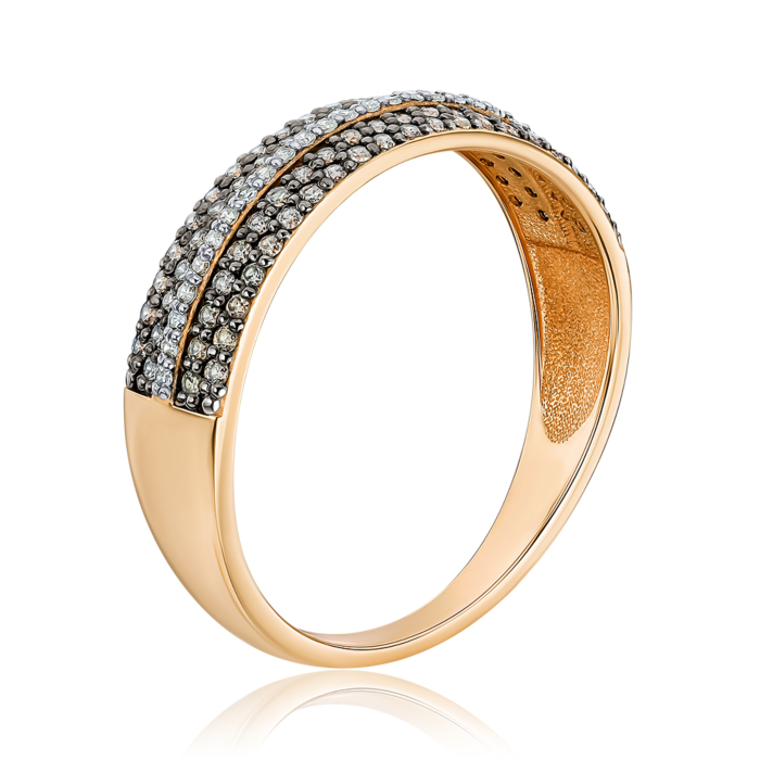 Золота каблучка з діамантами. Артикул 53602/01/1/8119