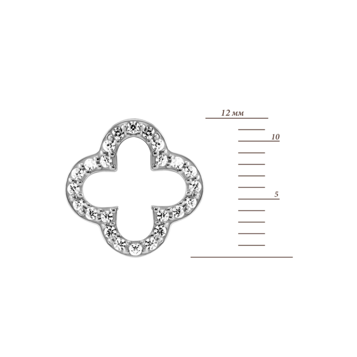 Срібні пусети з фіанітами. Артикул UG520647