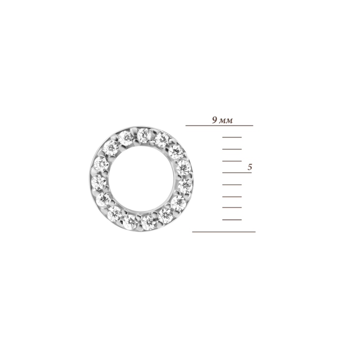 Срібні пусети з фіанітами. Артикул UG520679