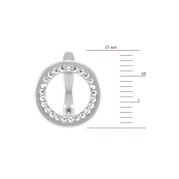 Серебряные серьги с фианитами. Артикул UG520705