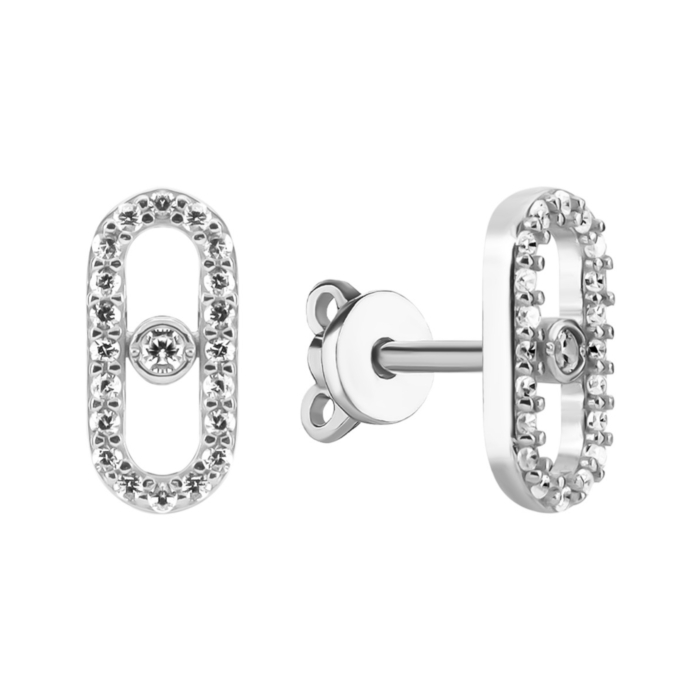 Срібні пусети з фіанітами. Артикул UG520731