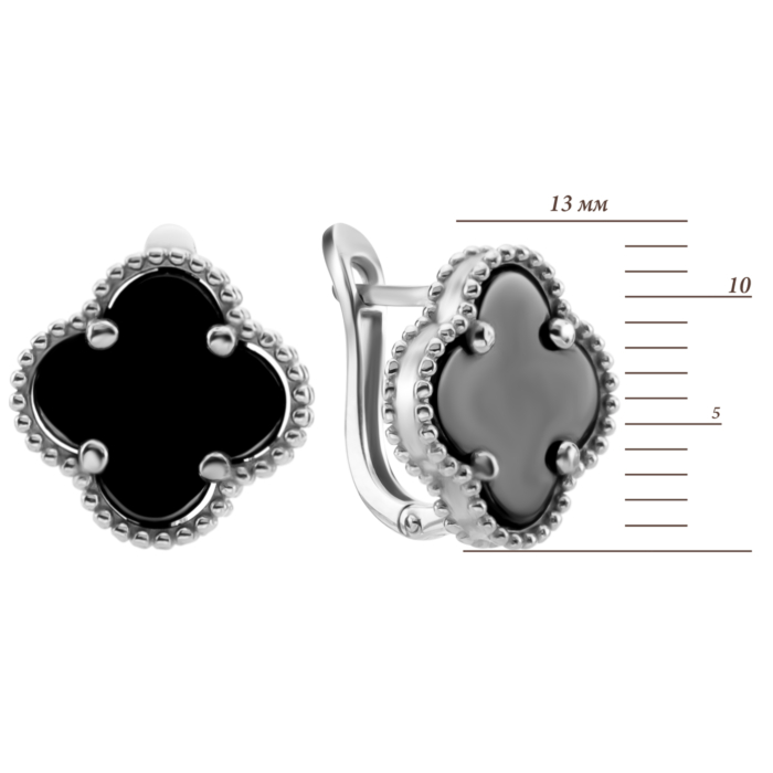 Золоті сережки з керамікою. Артикул UG5С2080/1ч