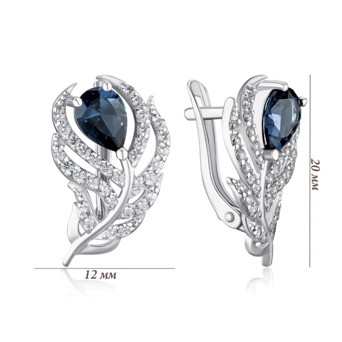 Серебряные серьги. Артикул 40540/12/1/21279