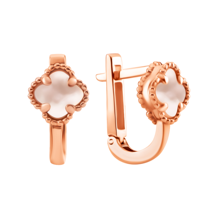 Золоті сережки з перламутром. Артикул UG52111040101