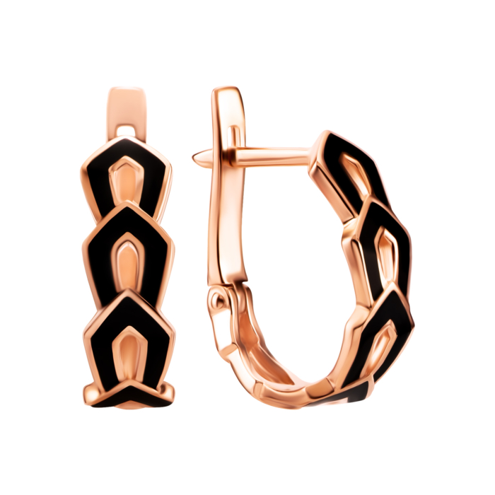 Золотые серьги с эмалью. Артикул UG5211136010101