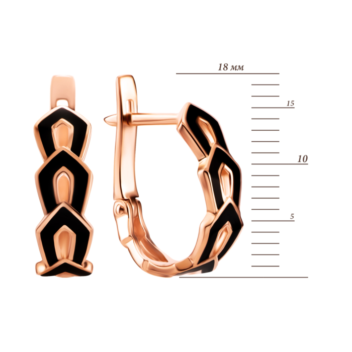 Золотые серьги с эмалью. Артикул UG5211136010101