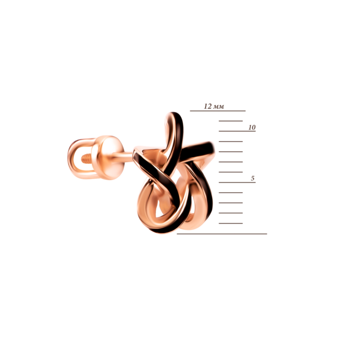 Золотые пуссеты с эмалью. Артикул UG5211154310101