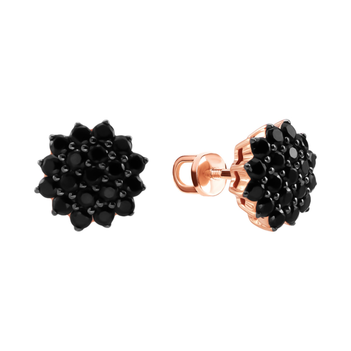 Золоті пусети з фіанітами. Артикул UG5219076310101