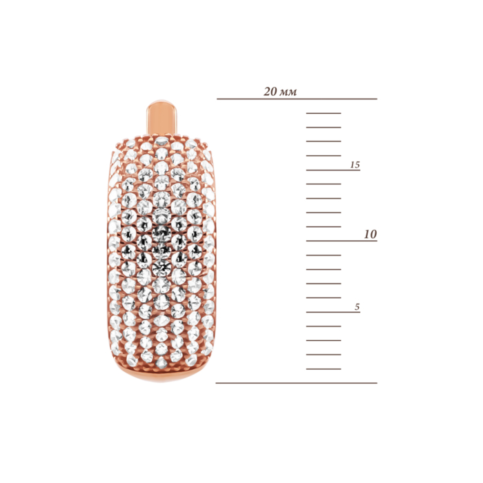 Золоті сережки з фіанітами. Артикул UG5219149910101