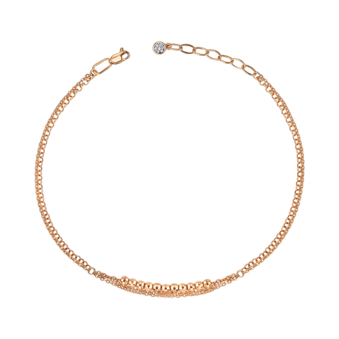 Золотий браслет з фіанітами 07119-22/01/1/1