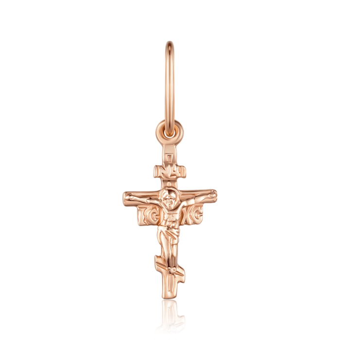 Золотий хрестик з розп'яттям. Артикул 3122