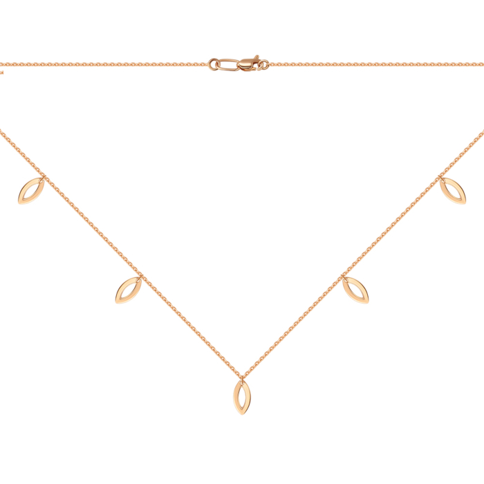 Золотое колье без вставки 06722/01/0