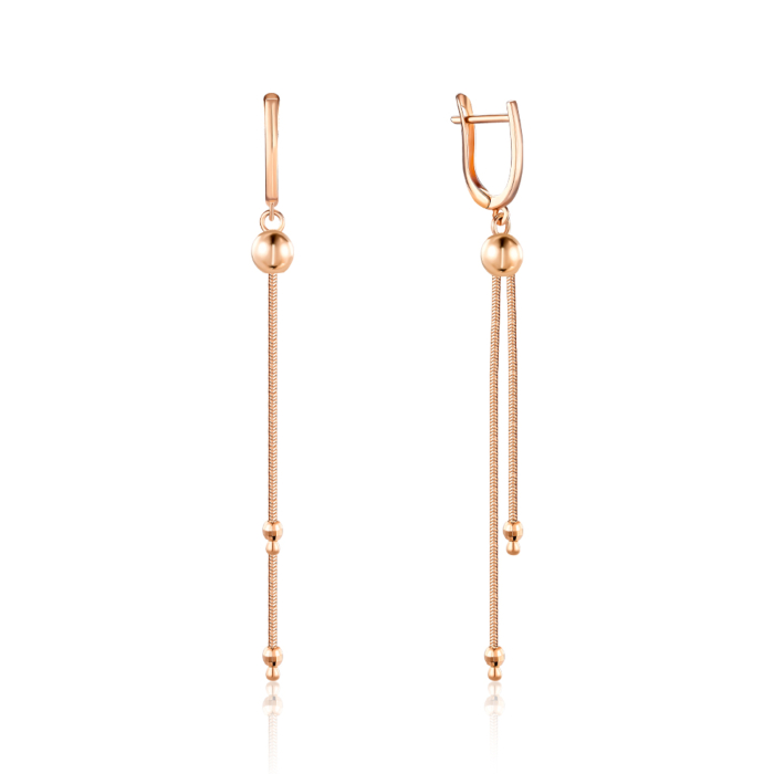 Золотые серьги без вставки. Артикул 02922/01/0