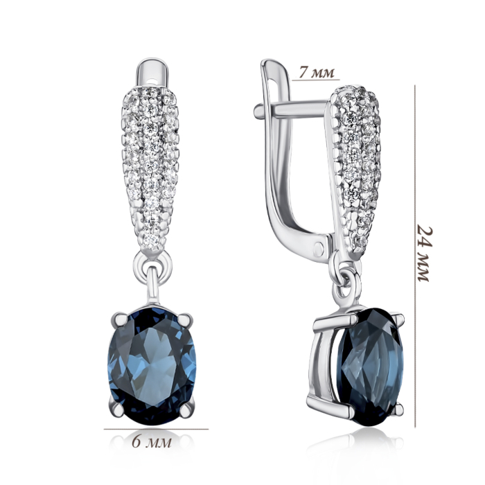 Серебряные серьги. Артикул 40517/12/1/21274