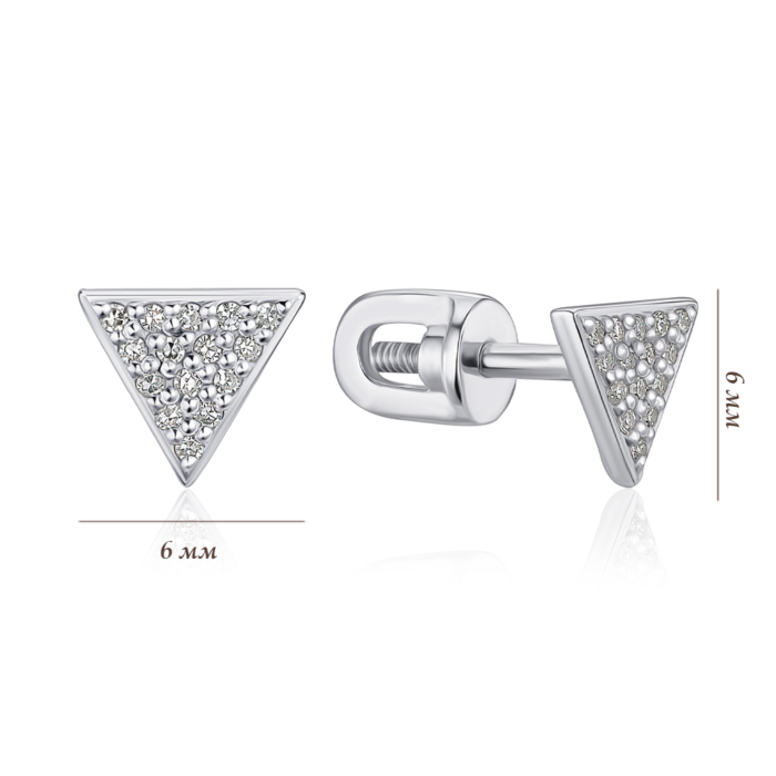 Золоті сережки з діамантами. Артикул 807032/02/1/8007