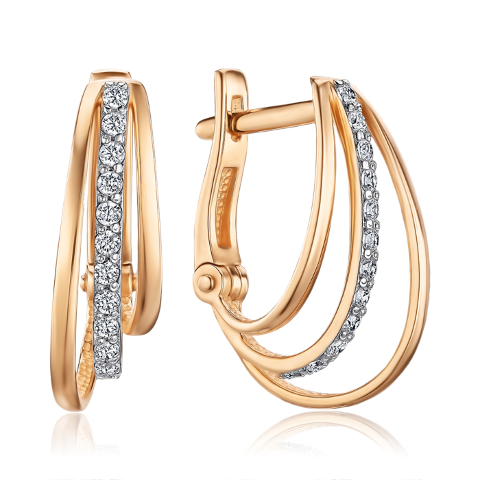 Золотые серьги. Артикул 22232/01/1/13