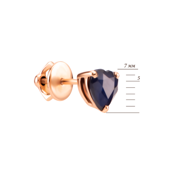 Золоті пусети з сапфіром. Артикул UG523387SAPH
