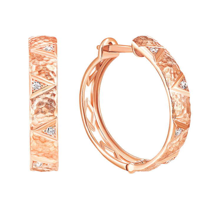 Золоті сережки з фіанітами. Артикул UG5с242