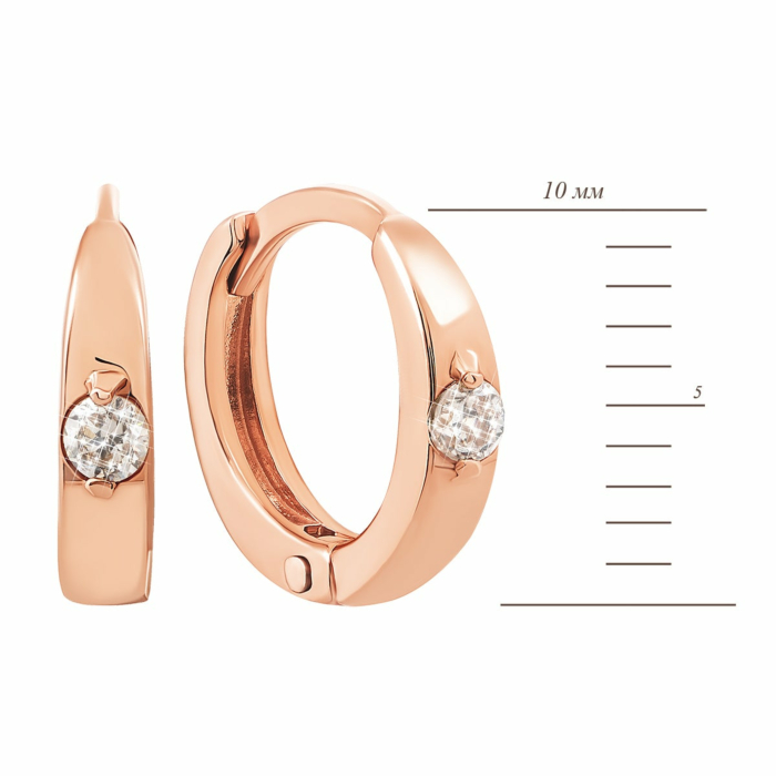 Золотые серьги с фианитами. Артикул UG5СВ244и