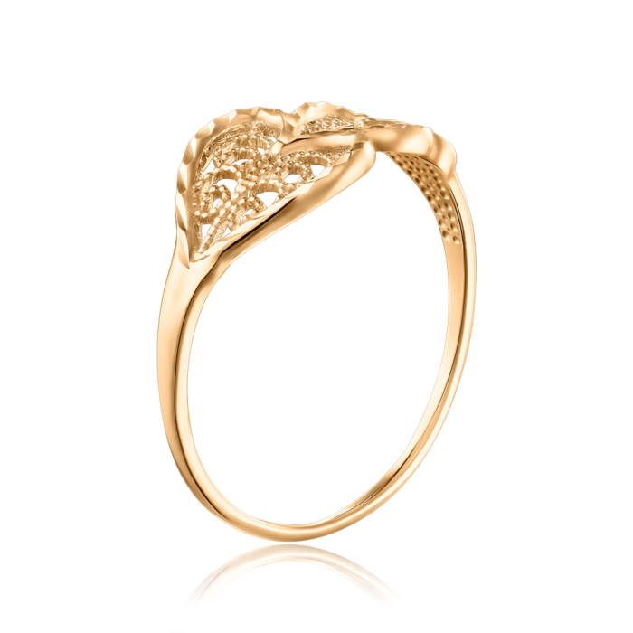 Золота каблучка з алмазною гранню. Артикул 12352 с
