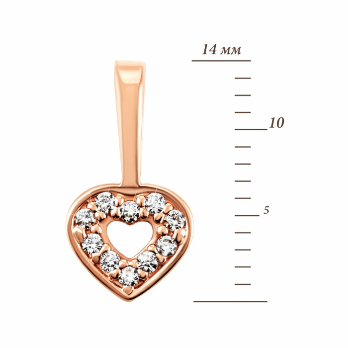 Золотая подвеска с фианитами. Артикул UG5ПВ255.1