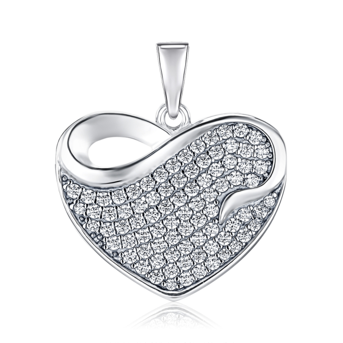 Серебряная подвеска с фианитами 35852/12/1/36