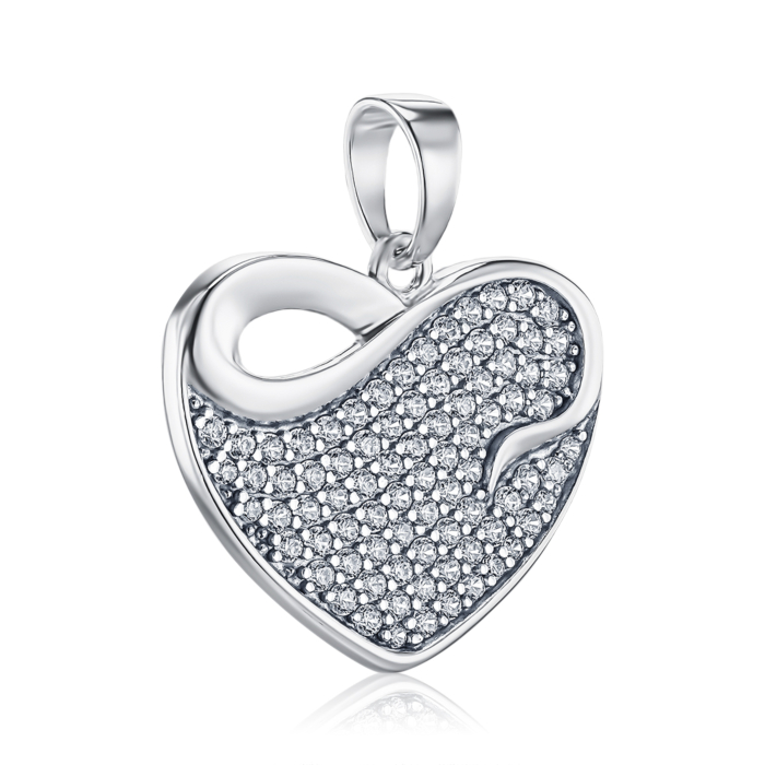 Серебряная подвеска с фианитами 35852/12/1/36