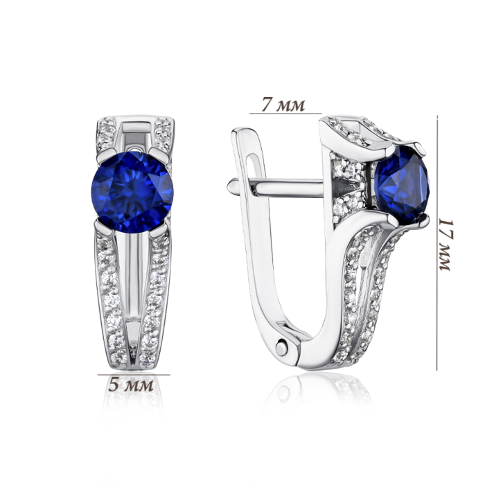 Серебряные серьги. Артикул 40446/12/1/1112