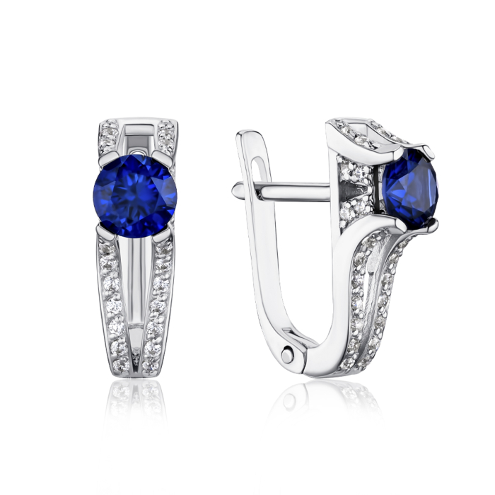 Серебряные серьги. Артикул 40446/12/1/1112