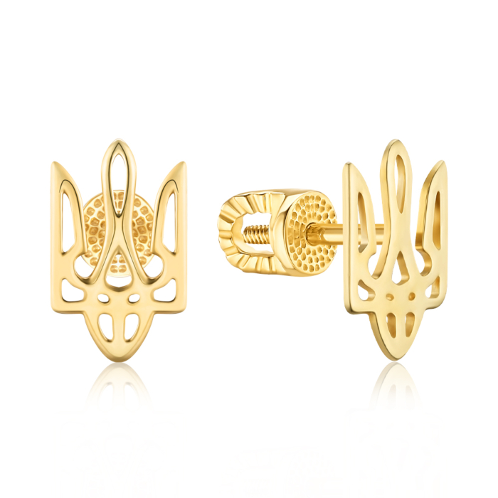 Золоті сережки без вставки. Артикул 21582/03/0