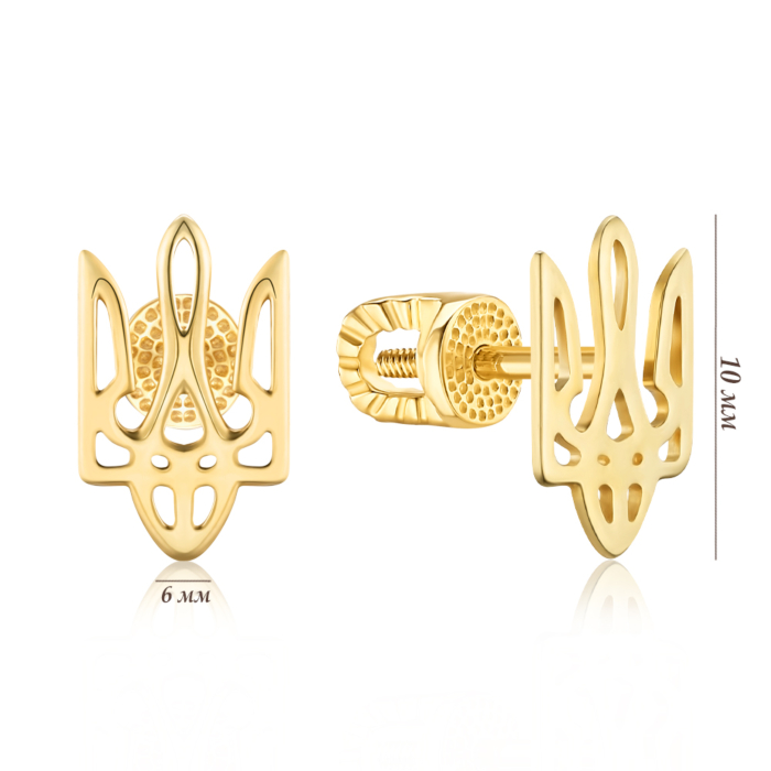 Золоті сережки без вставки. Артикул 21582/03/0