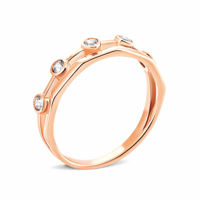 Золотое кольцо с фианитами. Артикул UG5КВ2941