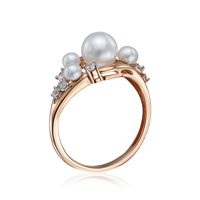 Золотое кольцо с жемчугом. Артикул 13892/01/1/3413