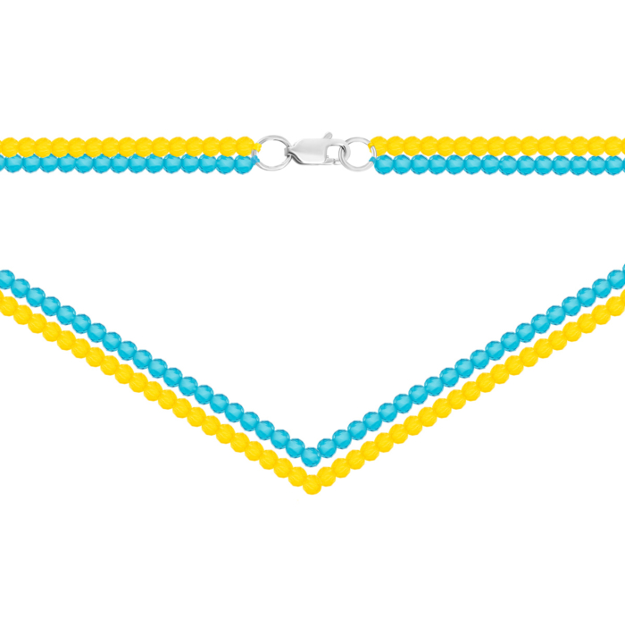 Серебряное колье Украина со шпинелем. Артикул UG52ЖБб