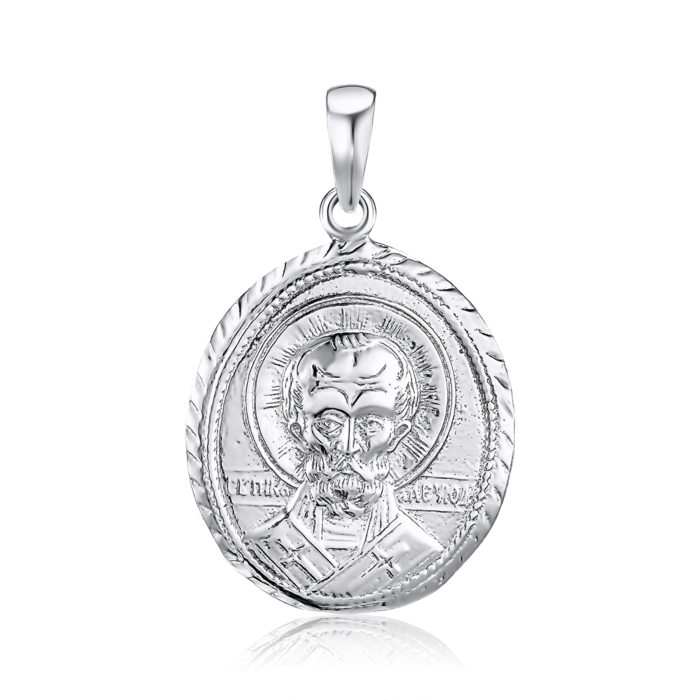 Срібна ладанка Святий Миколай П2/037
