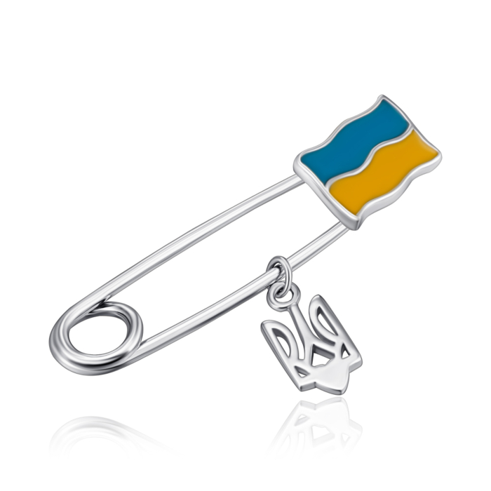 Срібна брошка з емаллю. Артикул Бр2/055
