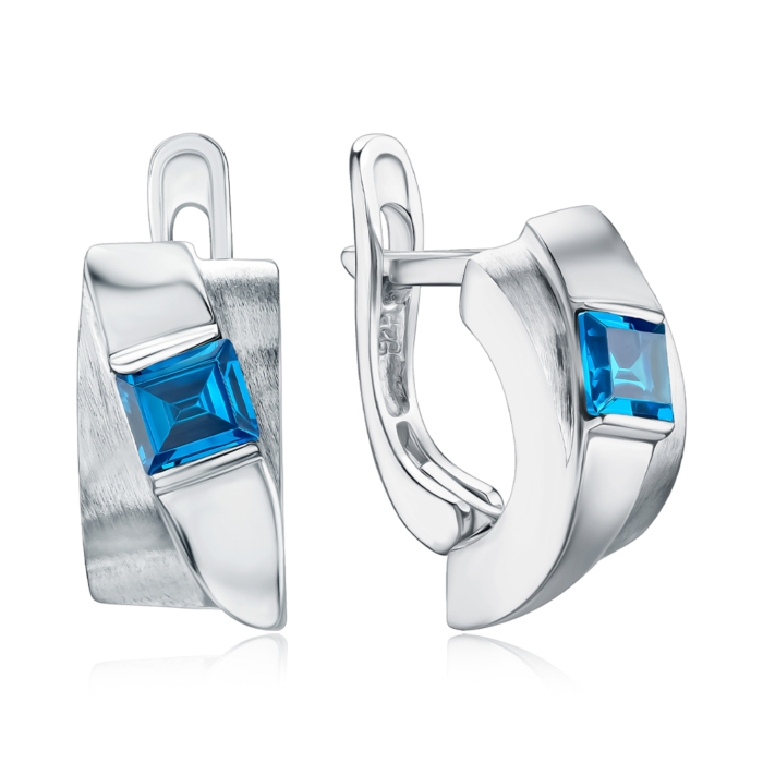 Серебряные серьги с фианитами С2ФТ1/001