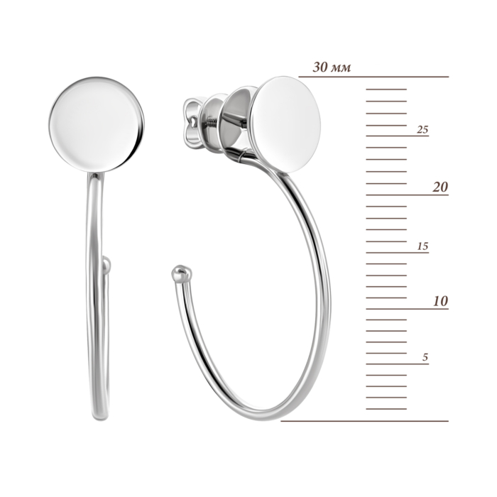 Золотые пусеты 2 в 1. Артикул UG52/50/070/1