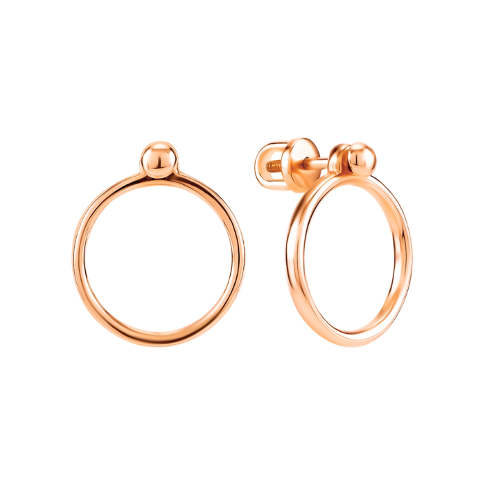 Золотые пусеты 2 в 1. Артикул UG5201028710101