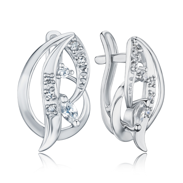 Серебряные серьги с фианитами С2Ф/081