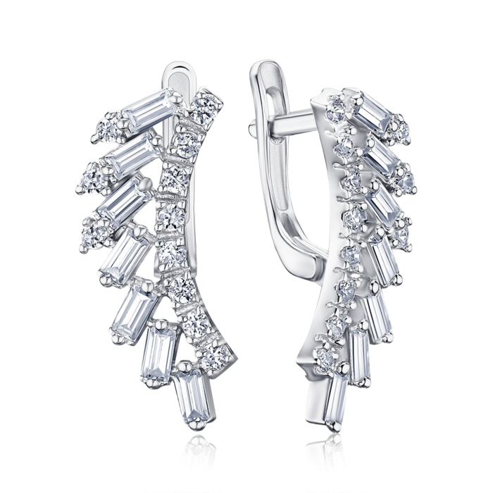 Серебряные серьги с фианитами С2Ф/086