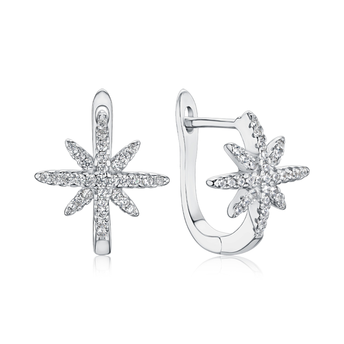 Серебряные серьги с фианитами СК2Ф/1081